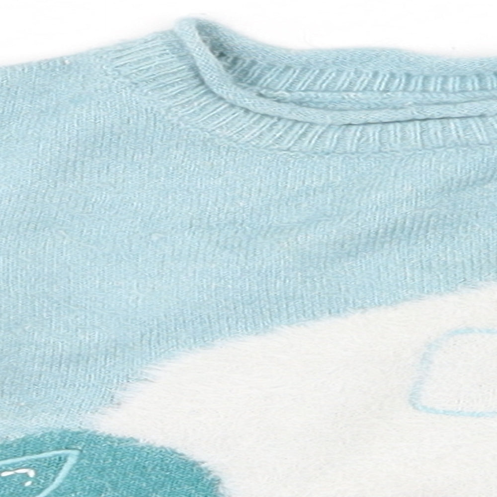 Nutmeg Boys Blue   Pullover T-Shirt Size 6-9 Months  - Arctic Animals