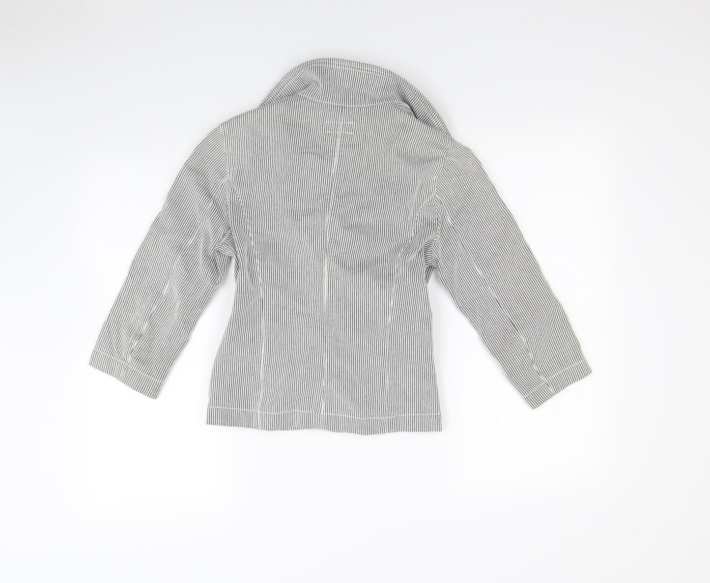 Moto Womens Blue Striped  Jacket  Size 8