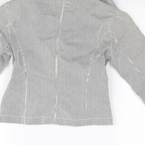 Moto Womens Blue Striped  Jacket  Size 8
