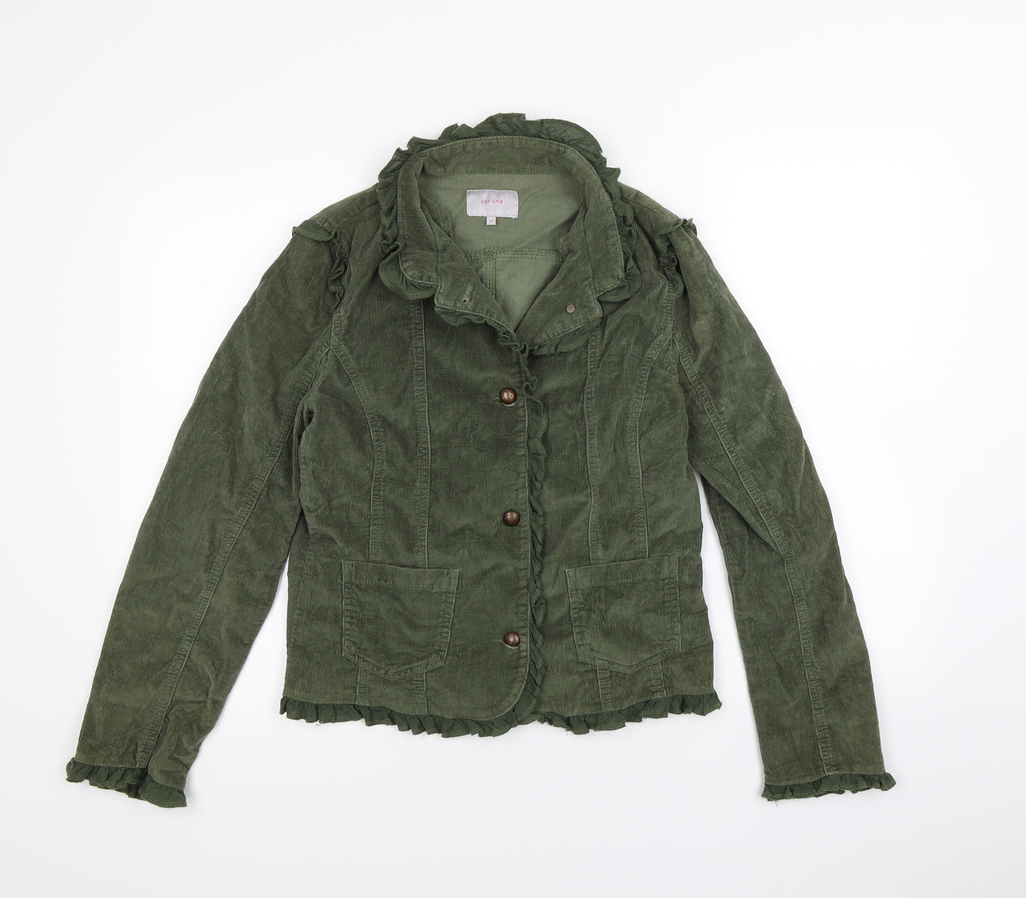 Per Una Womens Green  Corduroy Jacket  Size 12