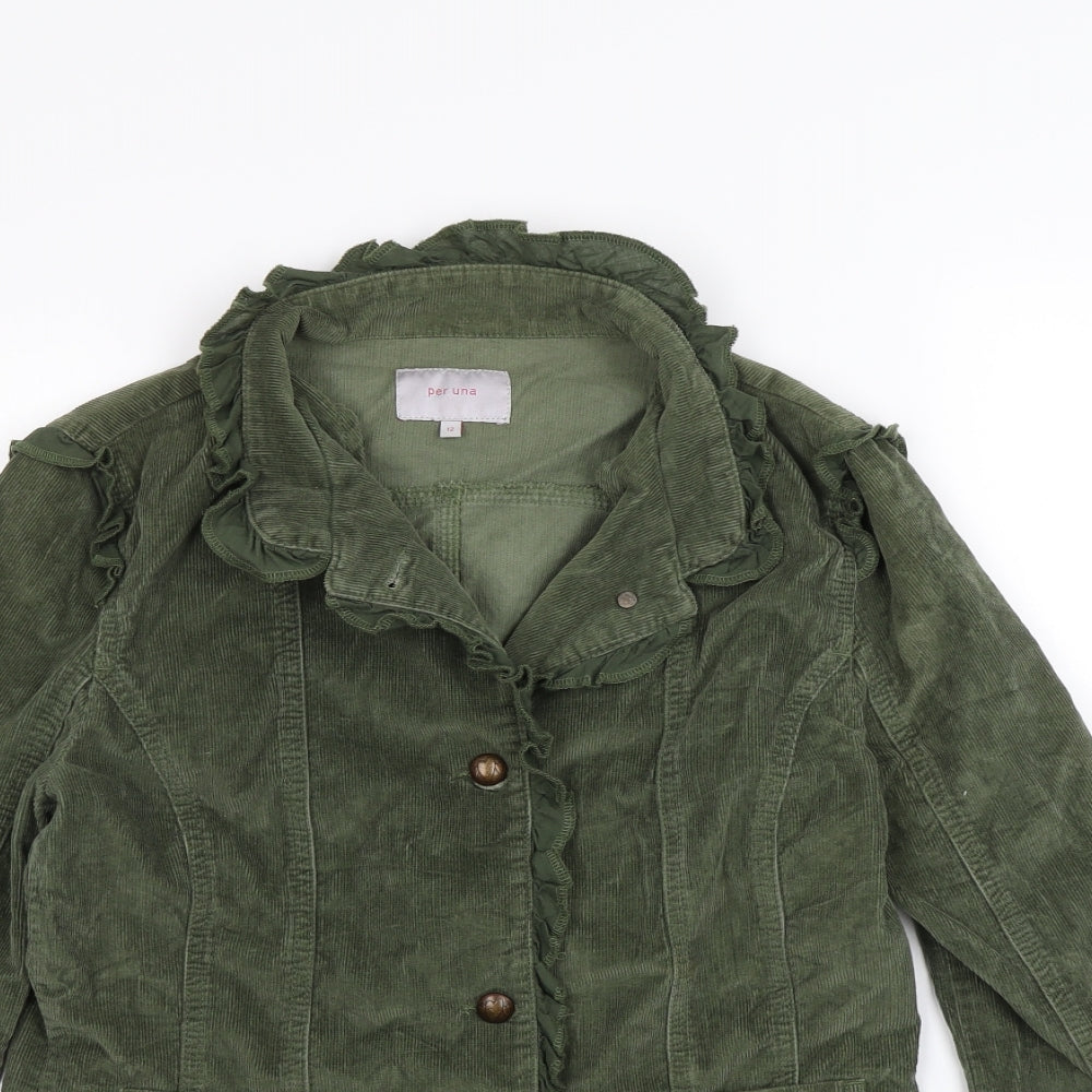 Per Una Womens Green  Corduroy Jacket  Size 12