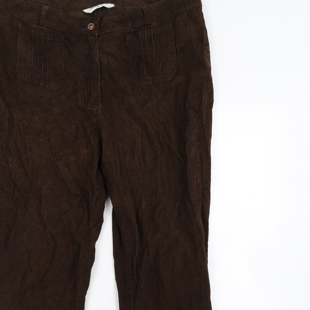 Dorothy Perkins Womens Brown   Trousers  Size 14 L30 in