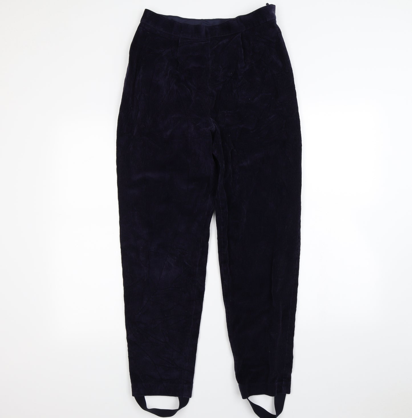 M&S Womens Blue  Corduroy Trousers  Size 14 L28 in