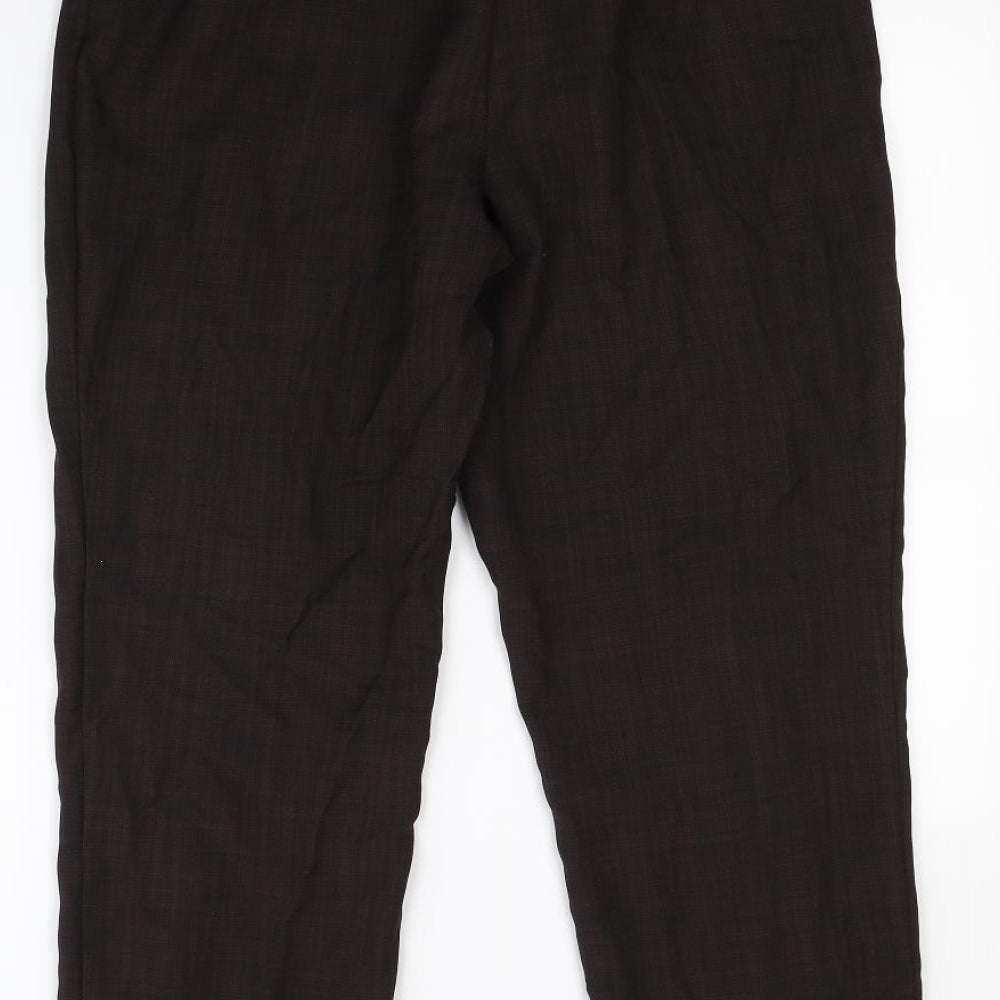 M&S Womens Brown   Trousers  Size 14 L30 in