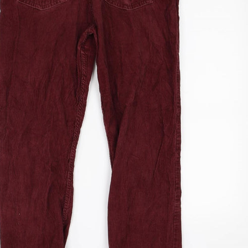 M&S Mens Red   Trousers  Size S L28 in