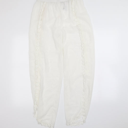 Boohoo Womens White   Trousers  Size XL L30 in