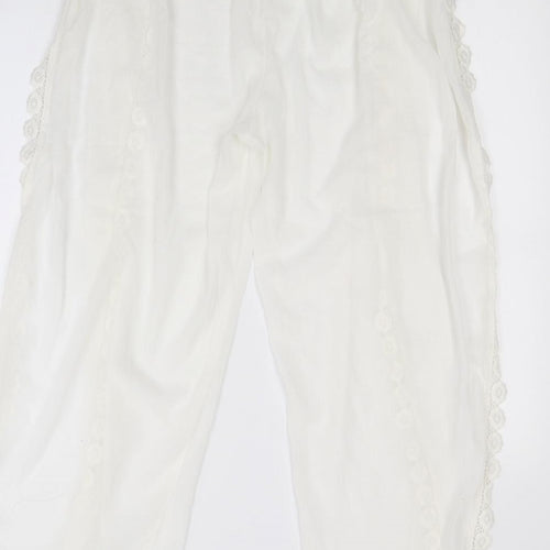 Boohoo Womens White   Trousers  Size XL L30 in