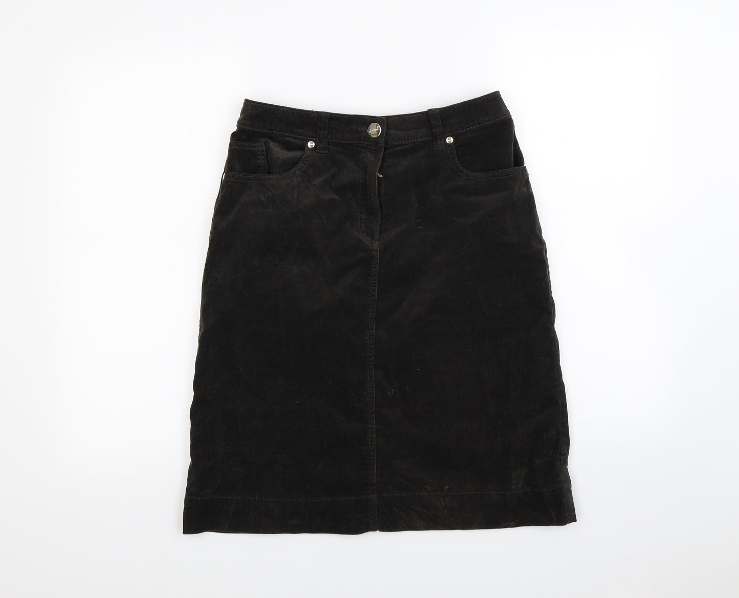 Per Una Womens Brown  Corduroy Straight & Pencil Skirt Size 10