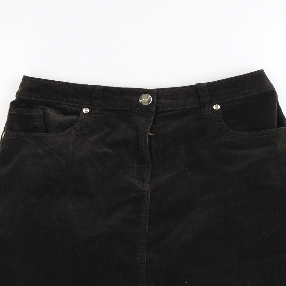 Per Una Womens Brown  Corduroy Straight & Pencil Skirt Size 10