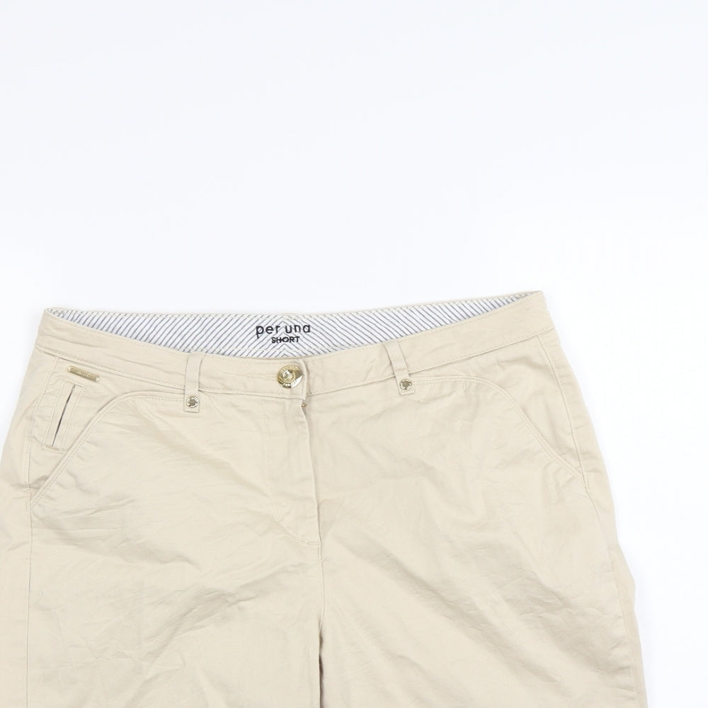 Per Una Womens Beige   Cargo Shorts Size 14