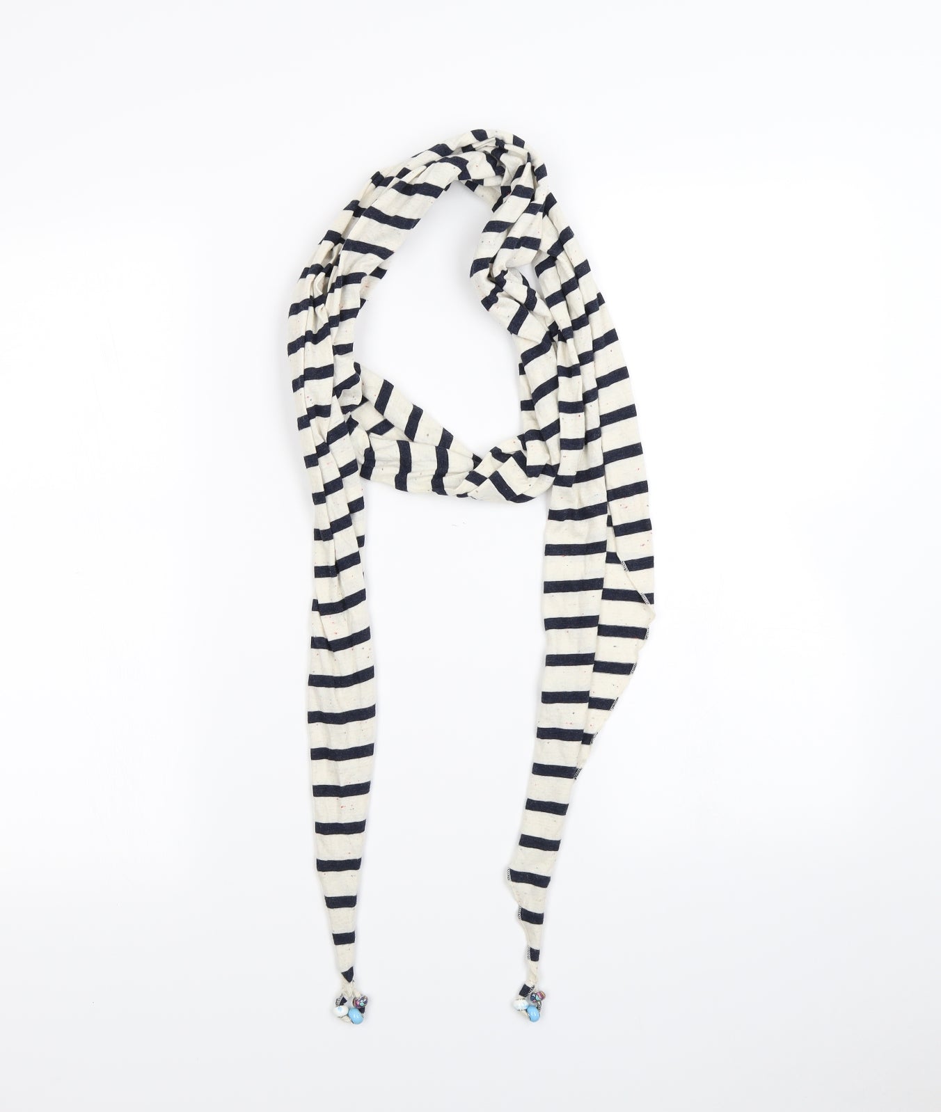 Preworn Womens Blue Striped   Scarf