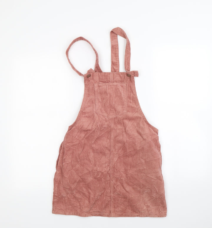 FOREVER 21 Womens Pink Corduroy Pinafore/Dungaree Dress Size S