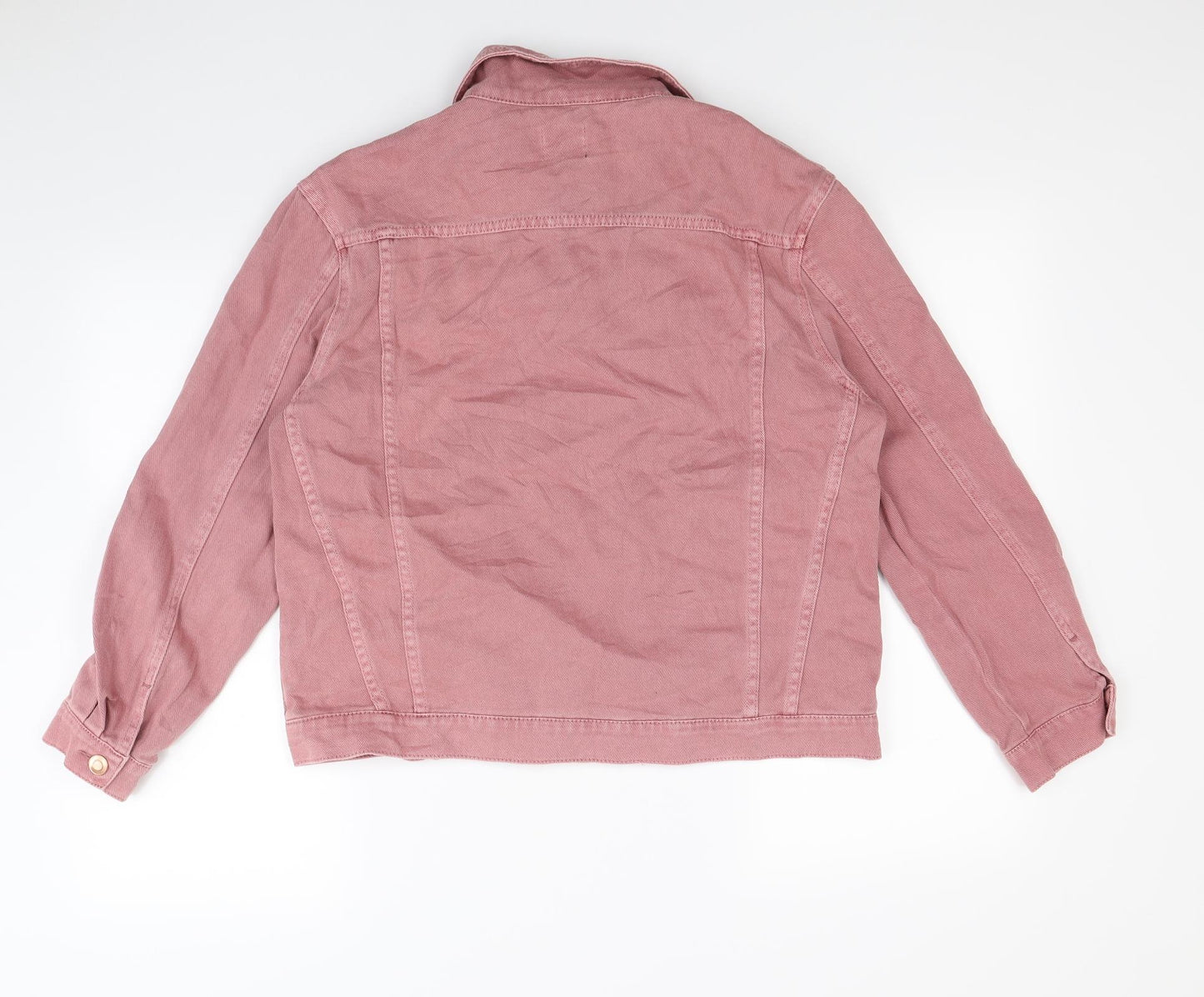 B you Womens Pink  Denim Jacket  Size 12