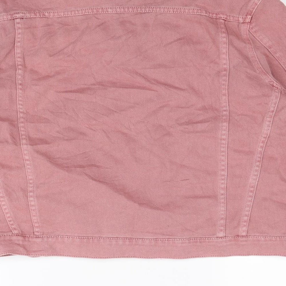 B you Womens Pink  Denim Jacket  Size 12