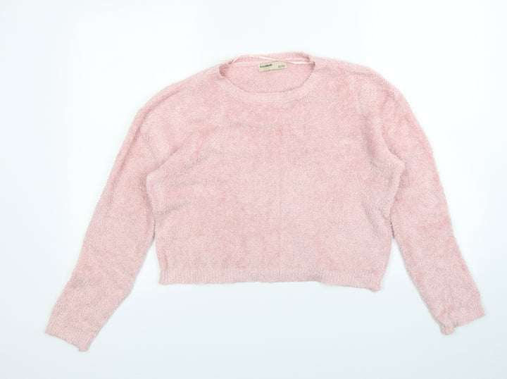 Pull & Bear Womens Pink Pullover Jumper Size S