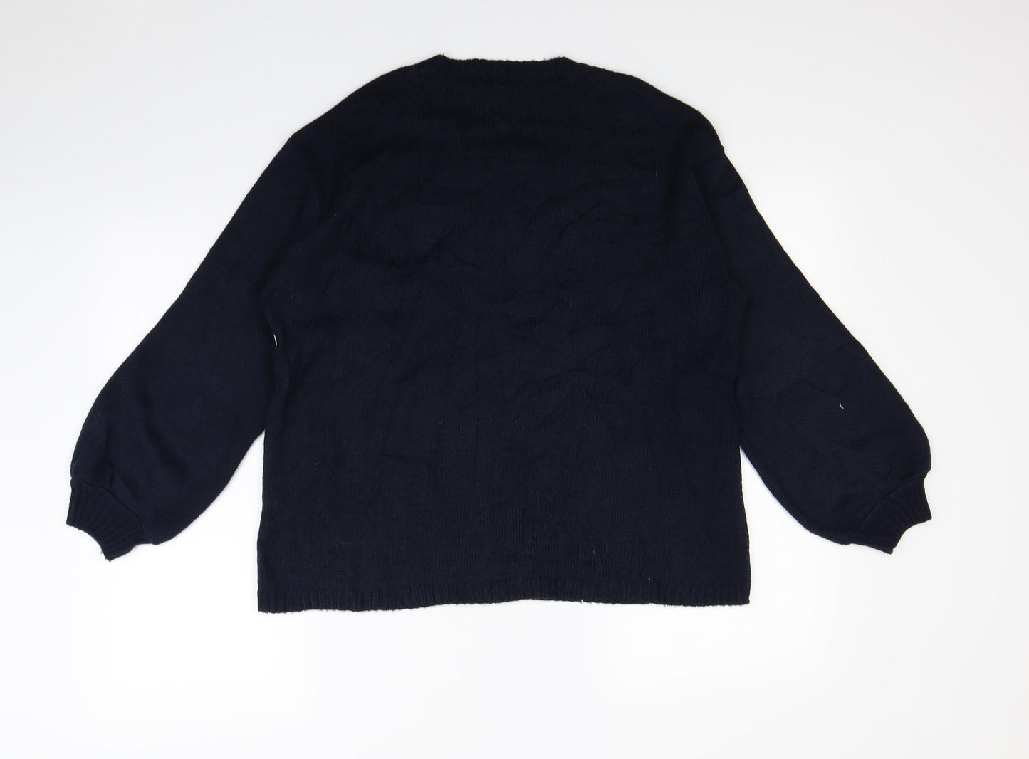 George Womens Blue Floral  Pullover Jumper Size 14