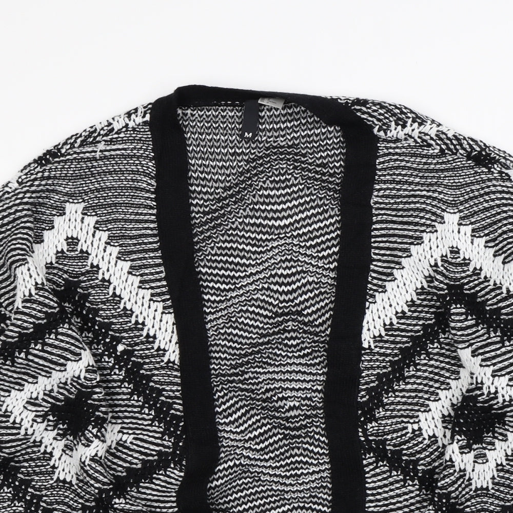 Divided Womens Black Striped  Cardigan Jumper Size M