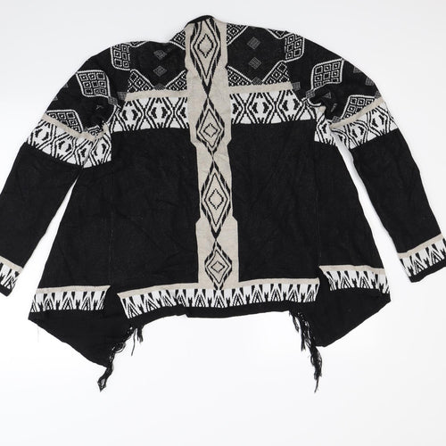Koton Womens Black Striped  Cardigan Jumper Size L