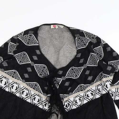 Koton Womens Black Striped  Cardigan Jumper Size L