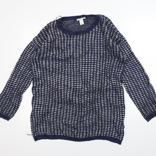 Monki Mens Blue   Pullover Jumper Size S