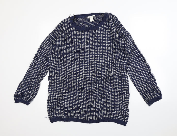 Monki Mens Blue   Pullover Jumper Size S