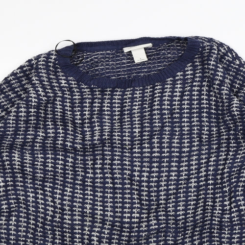 Monki Mens Blue   Pullover Jumper Size S