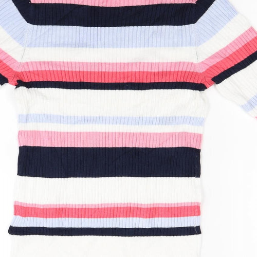 M&S Womens Multicoloured Striped  Pullover Jumper Size 10
