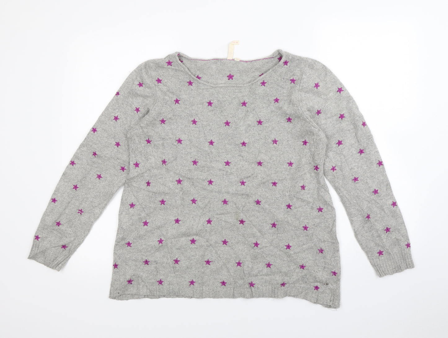 White Stuff Womens Grey Polka Dot  Pullover Jumper Size 12