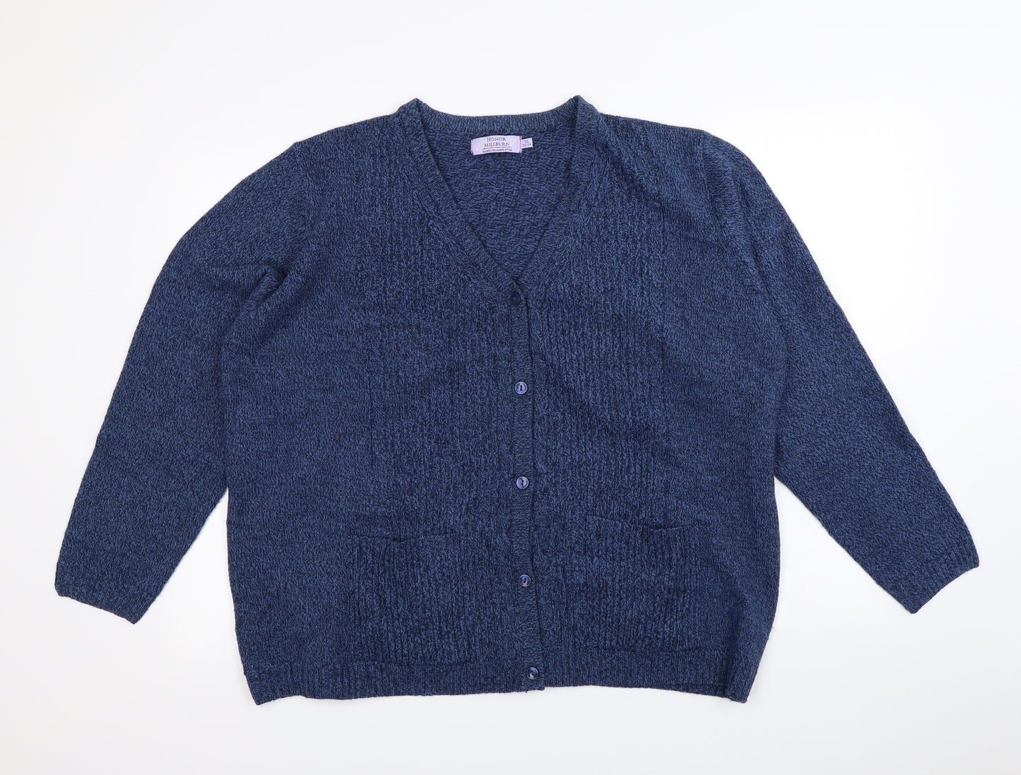 HONOUR MILLBURN Mens Blue   Cardigan Jumper Size XL
