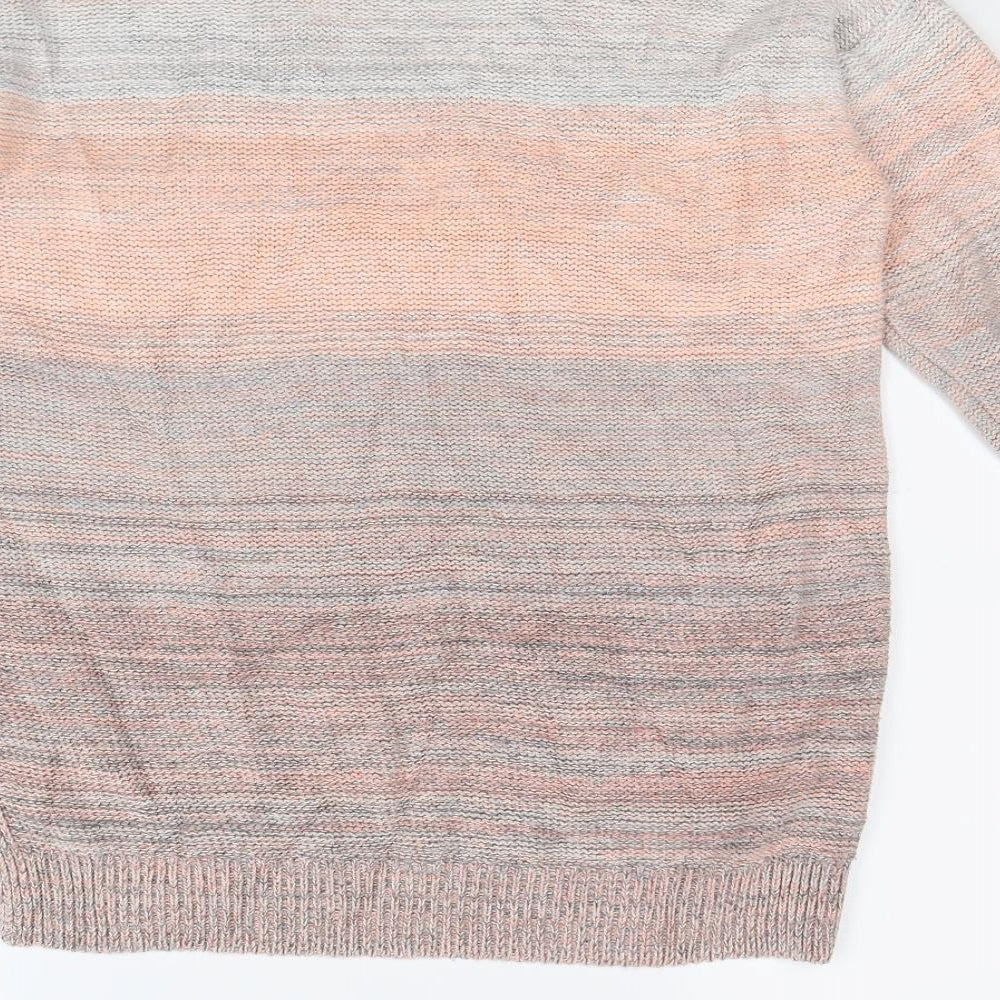M&Co Womens Multicoloured Striped  Pullover Jumper Size 10