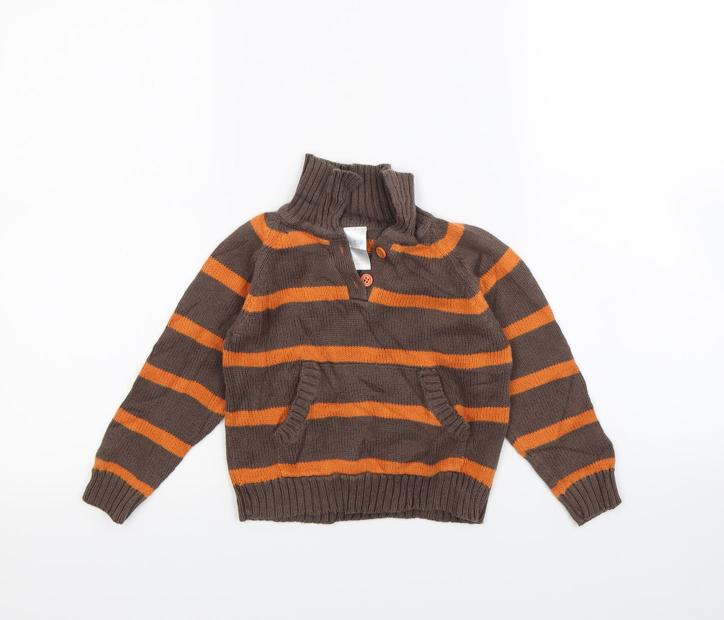 urban rascals Boys Brown Striped  Pullover Jumper Size 3-4 Years