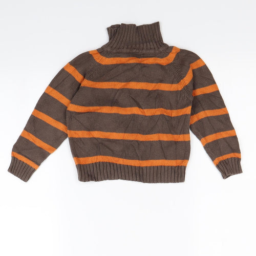 urban rascals Boys Brown Striped  Pullover Jumper Size 3-4 Years