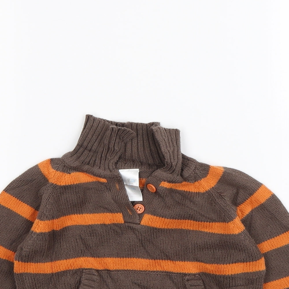 urban rascals Boys Brown Striped  Pullover Jumper Size 3-4 Years