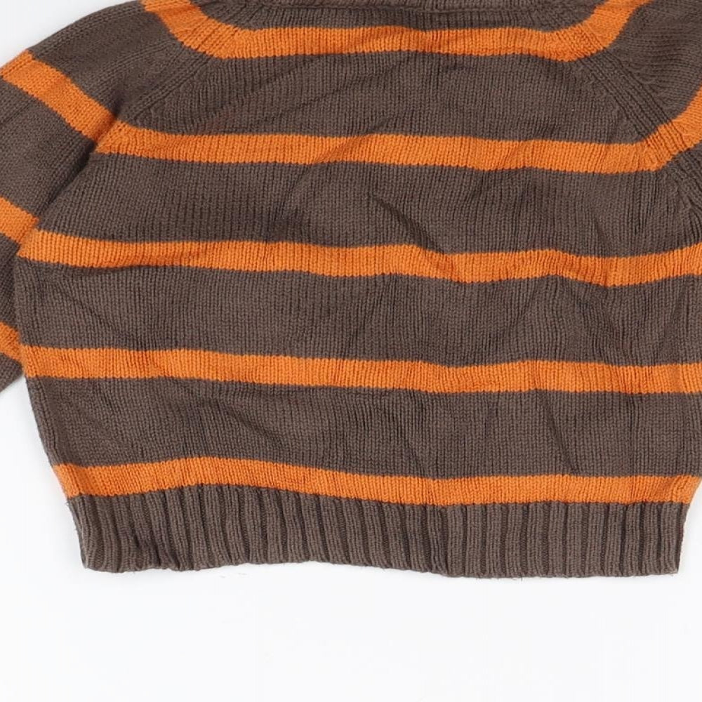 urban rascals Boys Brown Striped  Pullover Jumper Size 3-4 Years