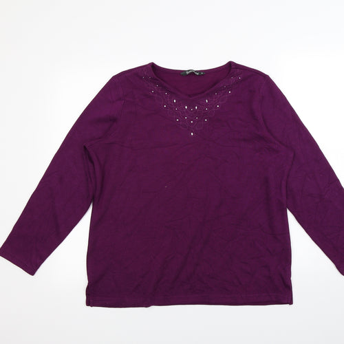 Bonmarché Womens Purple   Pullover Jumper Size M