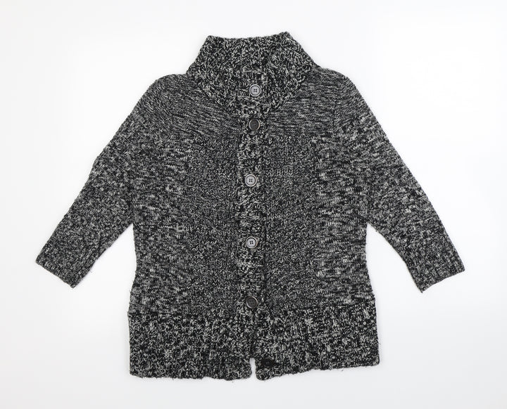 Kenneth Cole Womens Black Cardigan Jumper Size XS