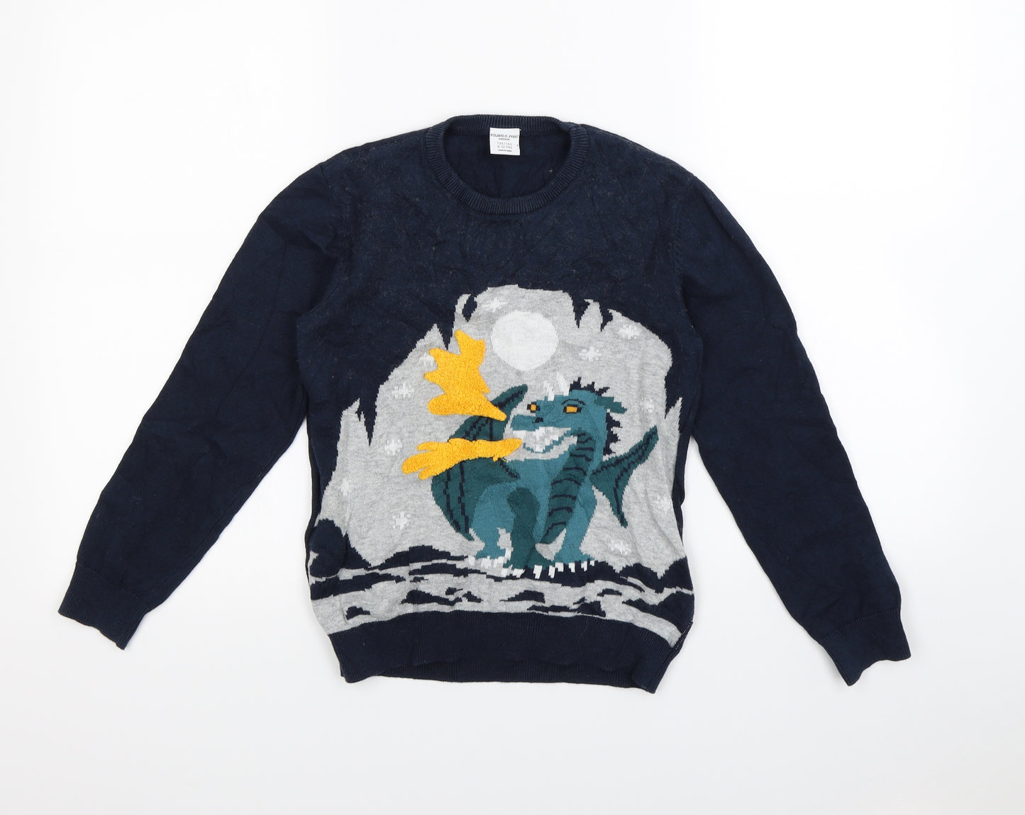 polarn  Boys Blue   Pullover Jumper Size 8 Years