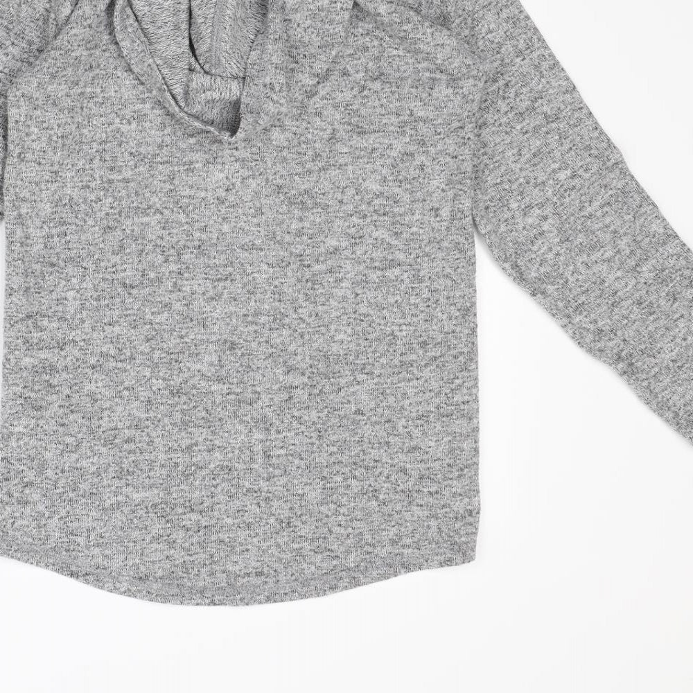 Bluezoo Girls Grey   Pullover Hoodie Size 11 Years