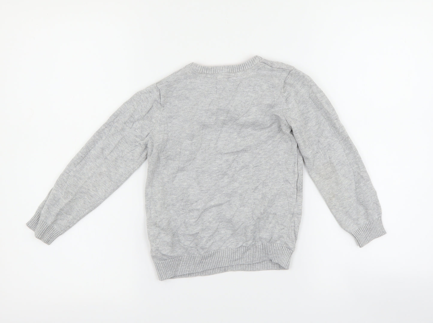 Marks and Spencer Boys Grey   Pullover Jumper Size 3-4 Years  - animals