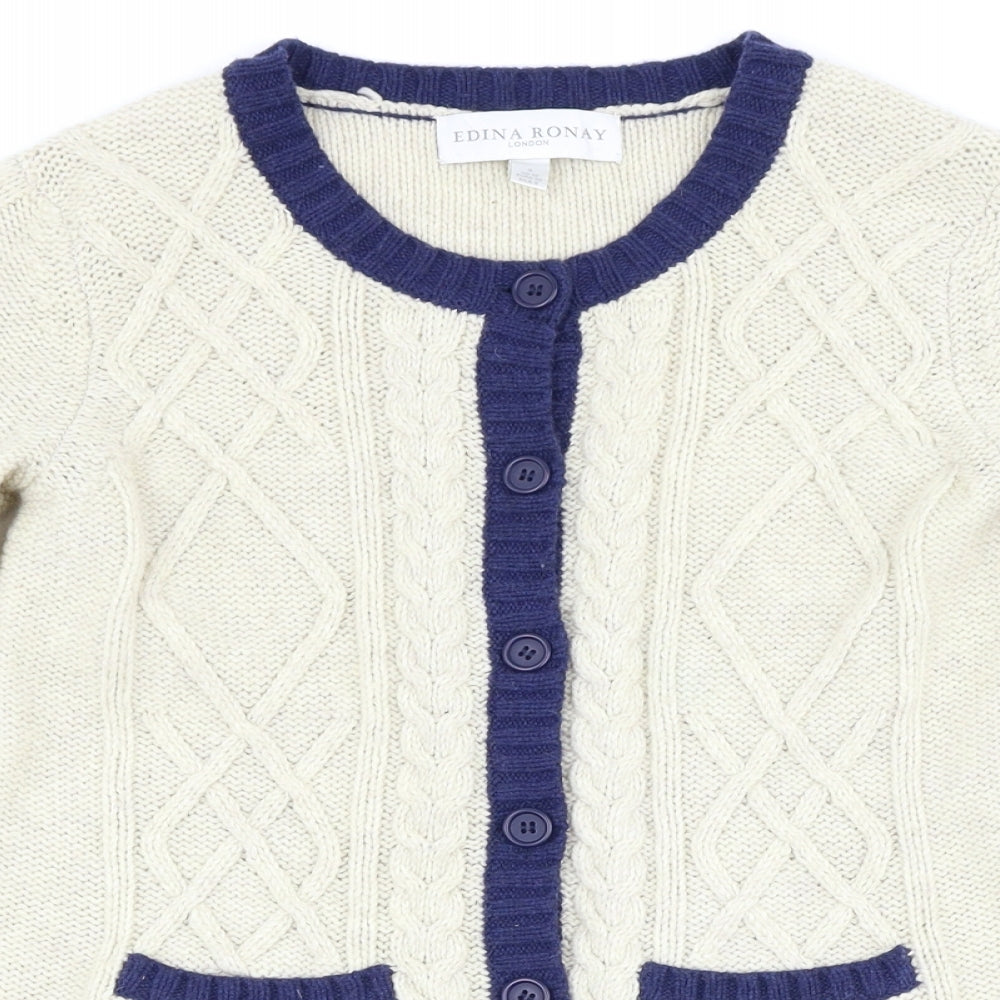 Edina Ronay Womens Beige   Cardigan Jumper Size S