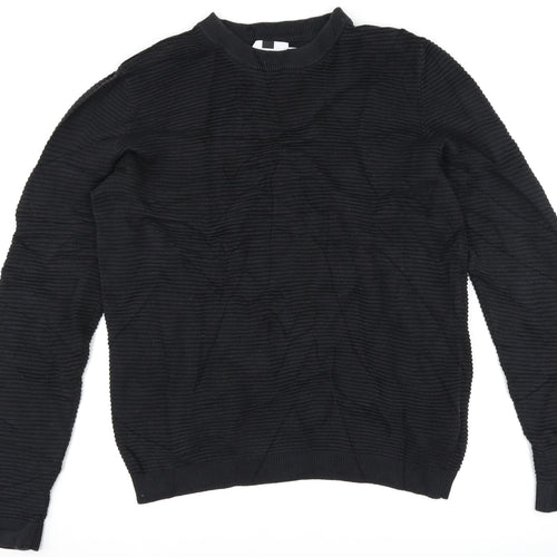 Topman Mens Black   Pullover Jumper Size S