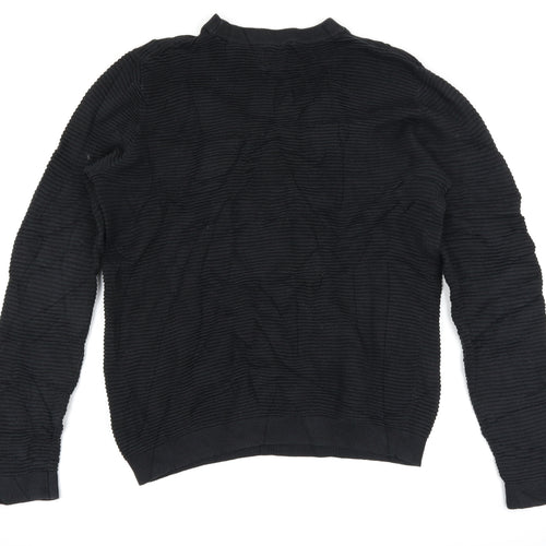 Topman Mens Black   Pullover Jumper Size S