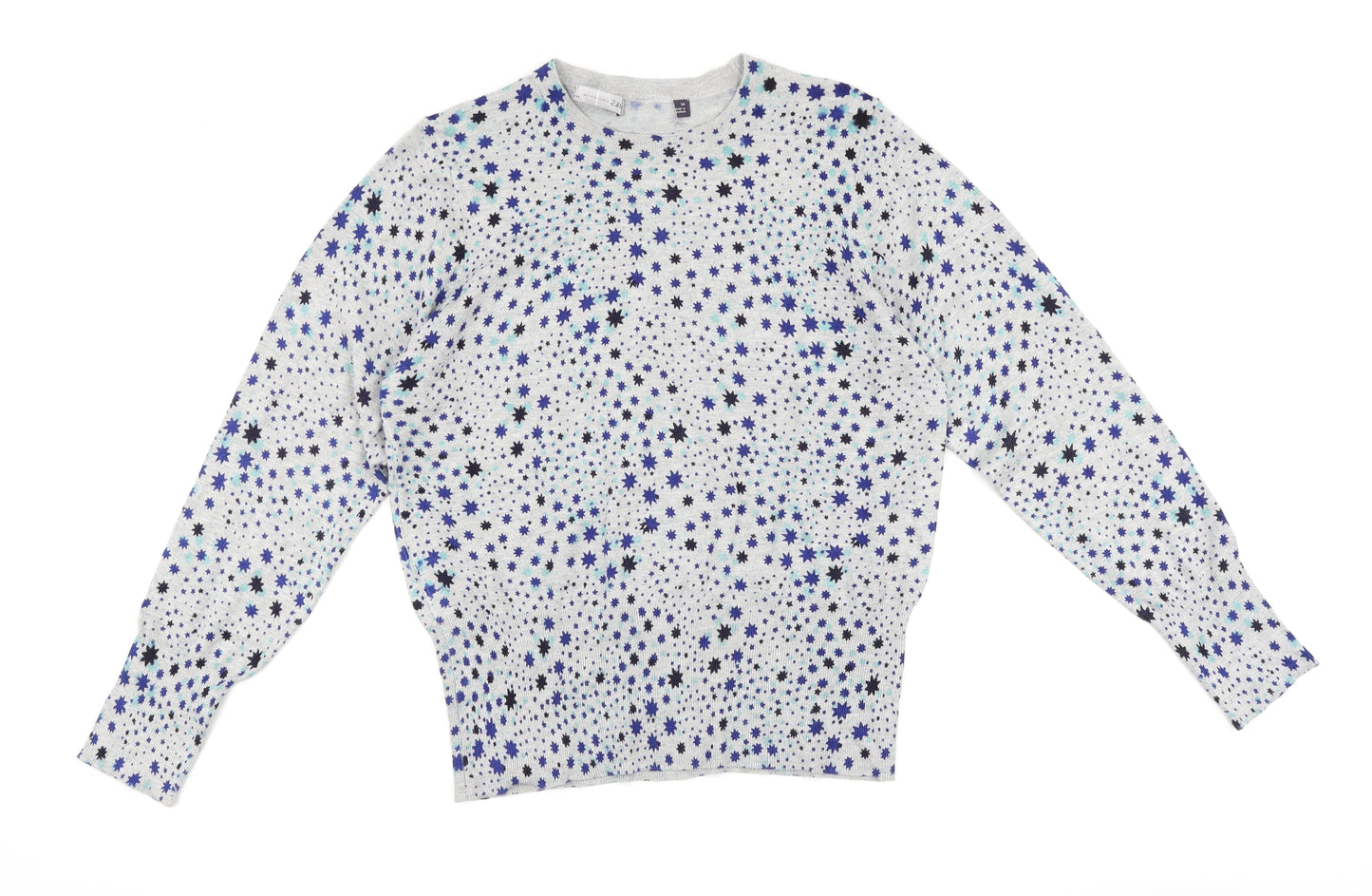 Marks and Spencer Womens Grey   Pullover Jumper Size 14  - Star Print