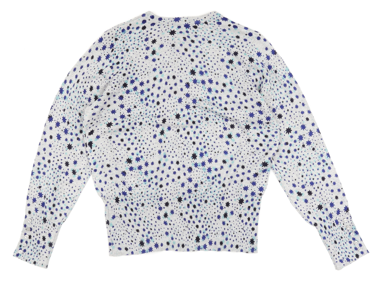 Marks and Spencer Womens Grey   Pullover Jumper Size 14  - Star Print