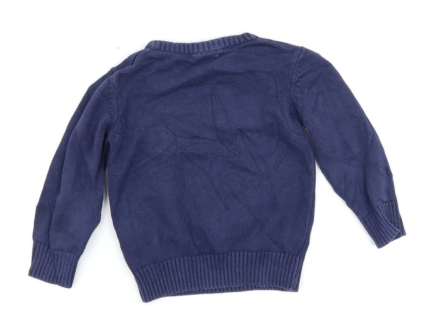 Blue Zoo Boys Blue   Pullover Jumper Size 3-4 Years  - monster