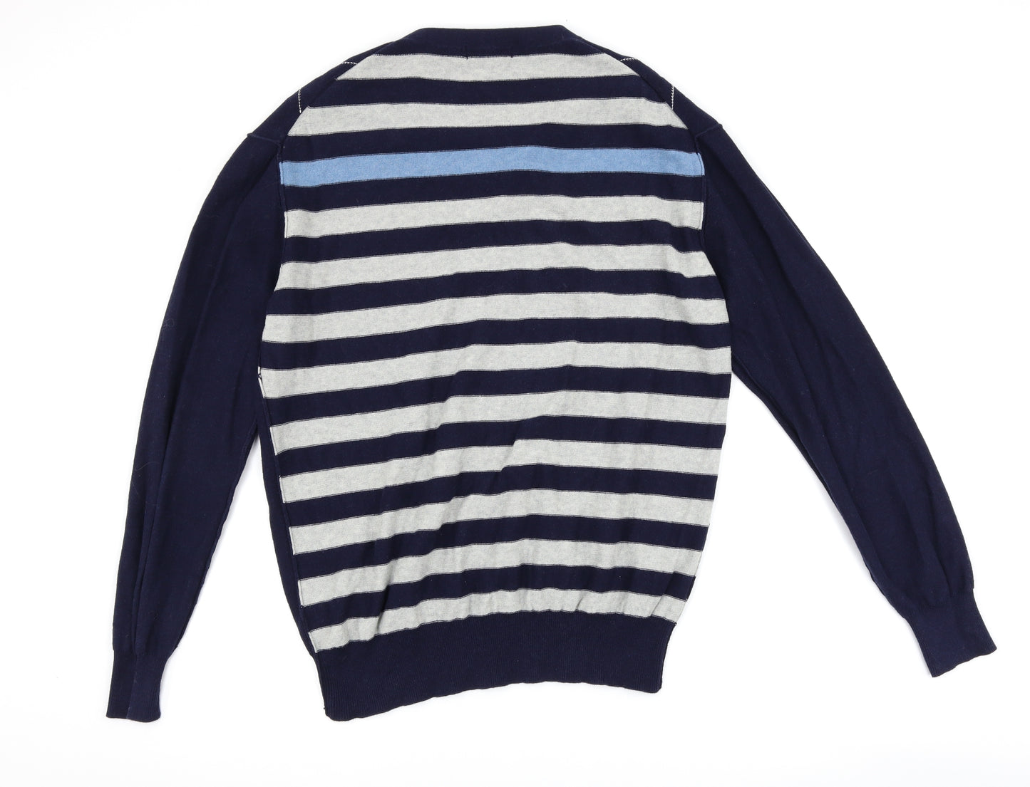 St George by Duffer Mens Blue Argyle/Diamond  Pullover Jumper Size L