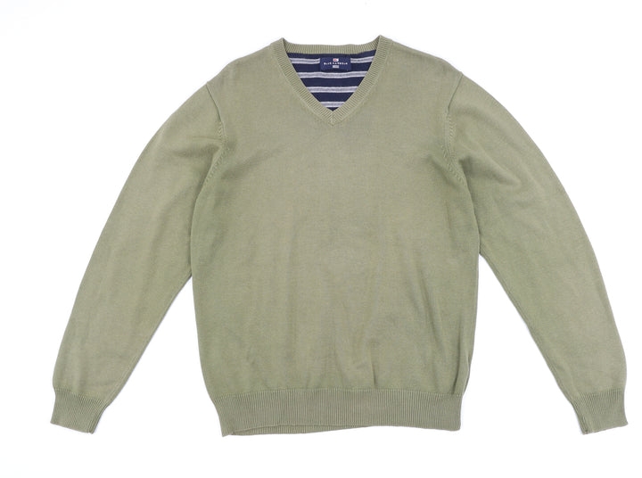 Blue Harbour Mens Green Pullover Jumper Size S