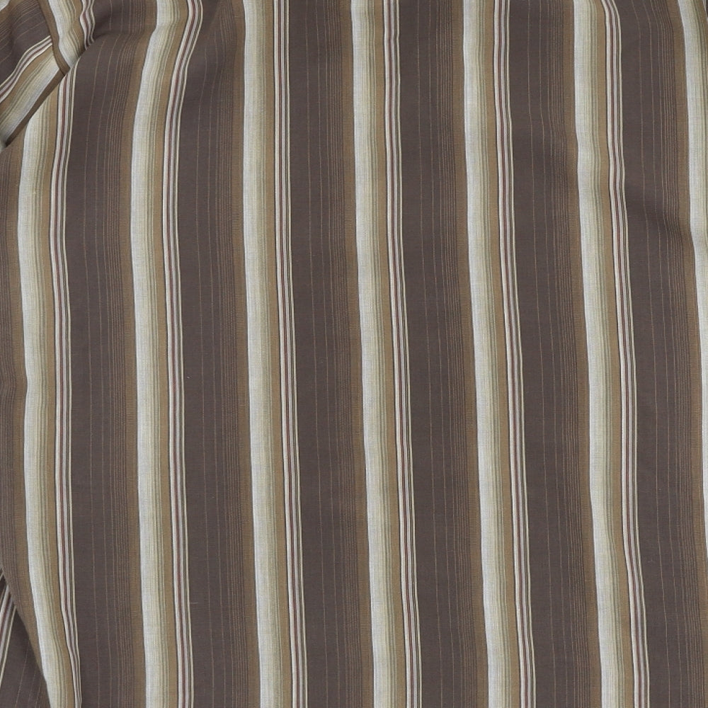 Canada Mens Brown Spotted   Dress Shirt Size 15