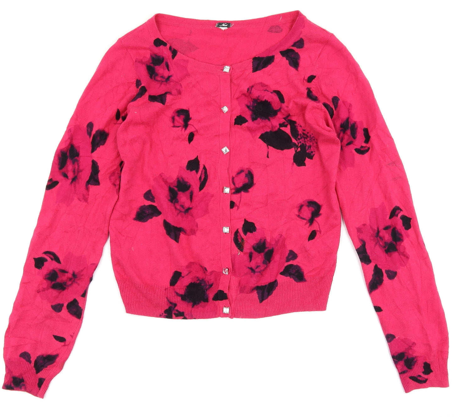 NEXT Womens Pink Floral  Cardigan Jumper Size 10