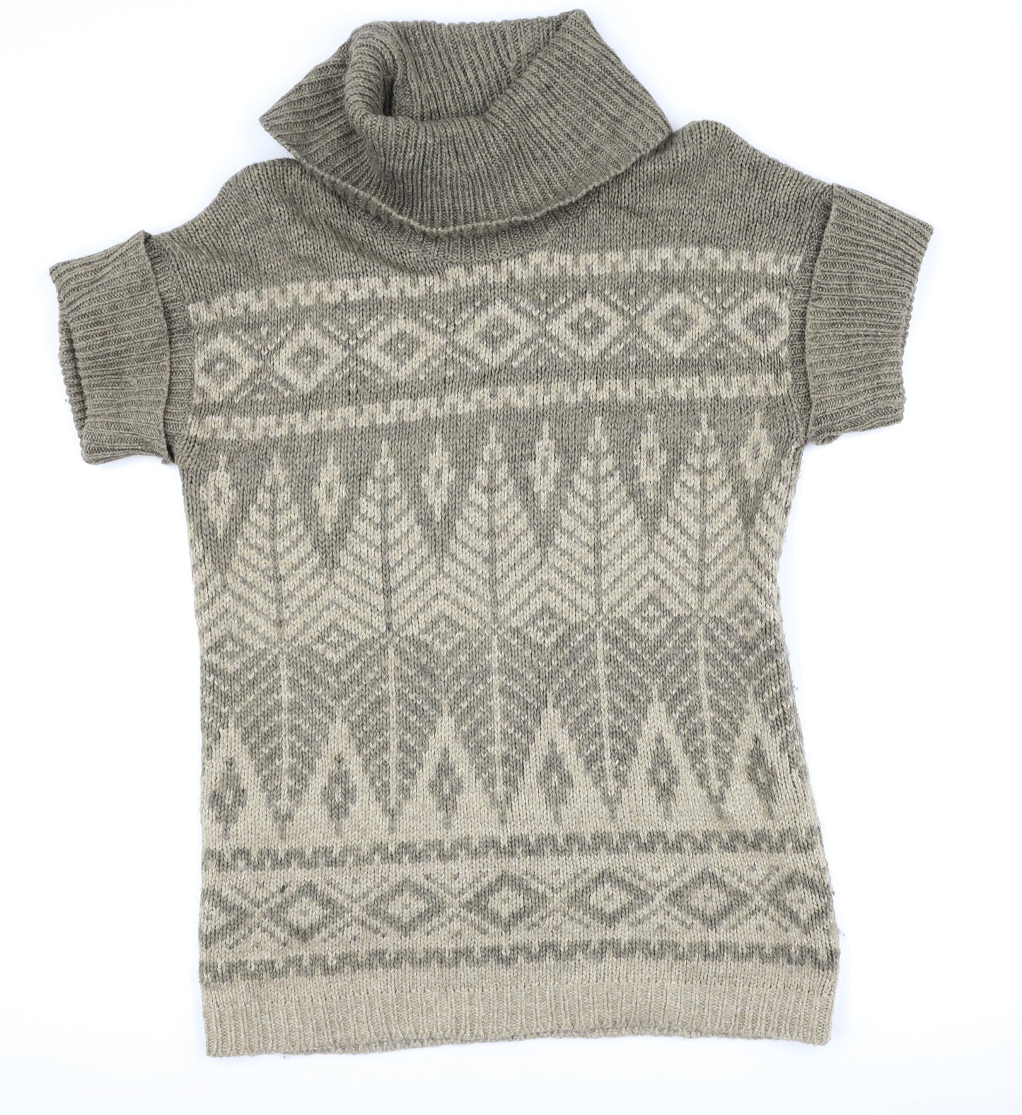 Marks and Spencer Womens Brown Geometric  Jumper Dress  Size 12